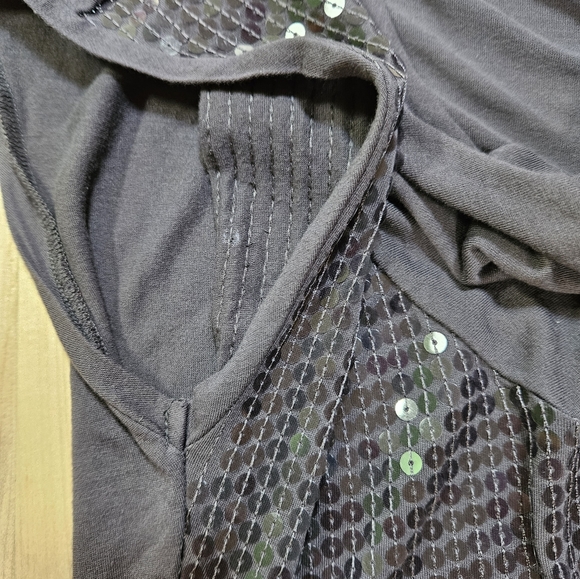 Grey Sequinned Velvet brand Dress - Picture 6 of 9